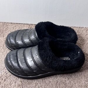 Skechers Foamies Slip On Shoes Womens 9 Gray Lined Clogs Comfort